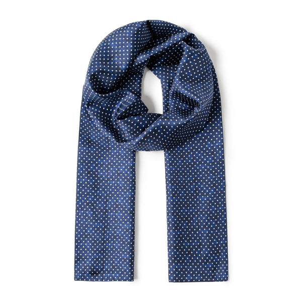 Formal Wear Silk Scarf, Silk Ascot For Men, British Style Long Scarf, Luxury Blue Silk Neck Scarf, Silk Scarf For Suit, Business Silk Scarf Men, Mens Spring Autumn Scarf, Lightweight Silk Scarf Men-artworkcanvas