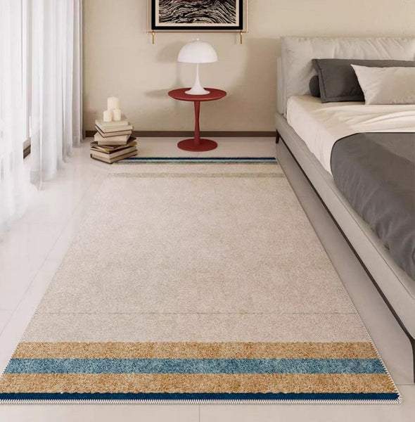 Modern Rugs under Dining Room Table, Abstract Area Rugs for Living Room, Modern Carpets for Kitchen, Geometric Contemporary Modern Rugs Next to Bed-artworkcanvas