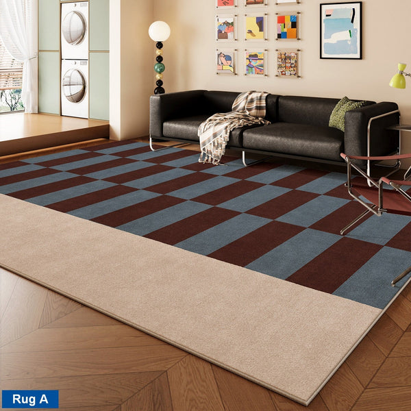Colorful Modern Rugs for Living Room, Dining Room Geometric Modern Rugs, Mid Century Modern Rugs, Contemporary Modern Rugs under Coffee Table-artworkcanvas