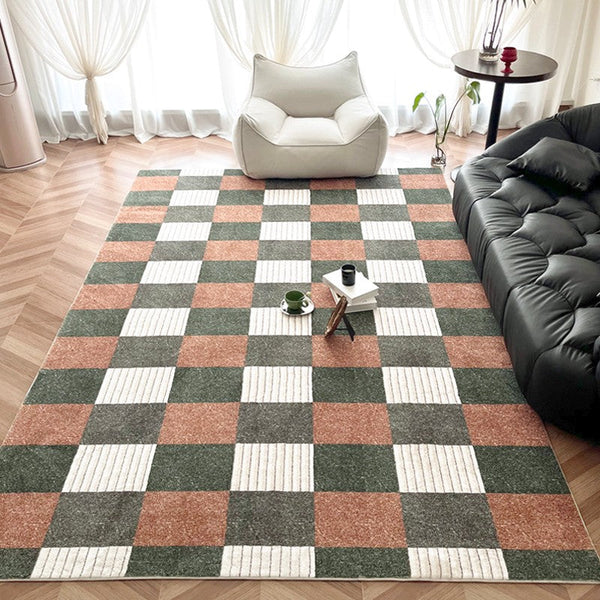 Mid Century Geometric Carpets, Modern Rugs under Dining Room Table, Abstract Modern Rugs for Living Room, Contemporary Modern Rugs Next to Bed-artworkcanvas