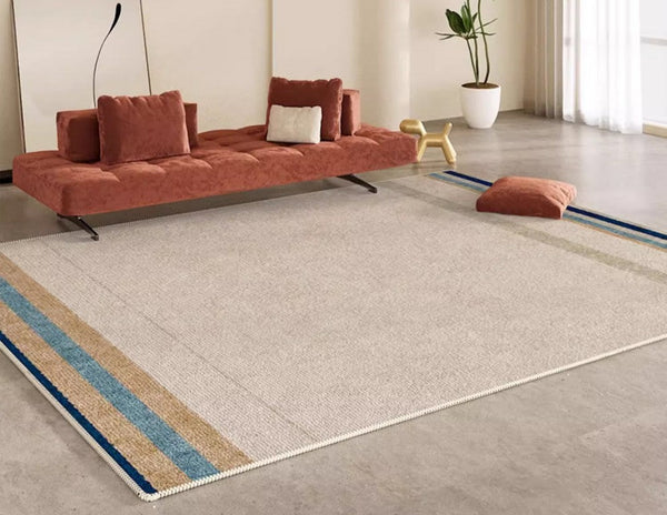 Modern Rugs under Dining Room Table, Abstract Area Rugs for Living Room, Modern Carpets for Kitchen, Geometric Contemporary Modern Rugs Next to Bed-artworkcanvas