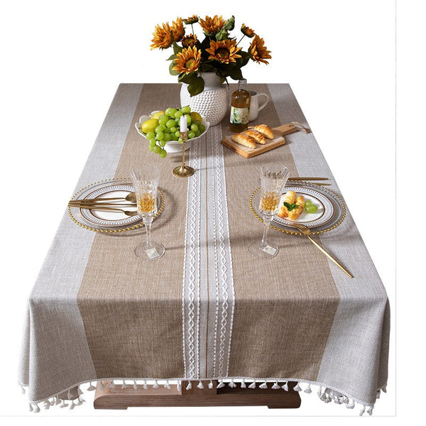 Large Cotton and Linen Rectangle Table Covers for Dining Room Table, Modern Table Cloth for Kitchen, Rectangular Tablecloths for Coffee Table-artworkcanvas