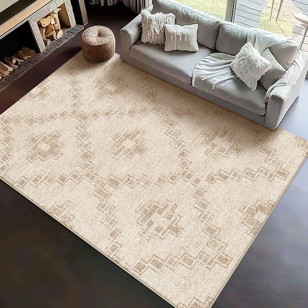 Contemporary Abstract Rugs under Dining Room Table, Modern Geometric Carpets for Bedroom, Modern Living Room Rug Placement Ideas-artworkcanvas