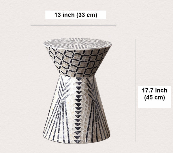 Contemporary Round Side Table, Creative Coffee Table, Bedside Small Side Table, Portable Casual Side Table, Shell Small Sofa Side Table-artworkcanvas