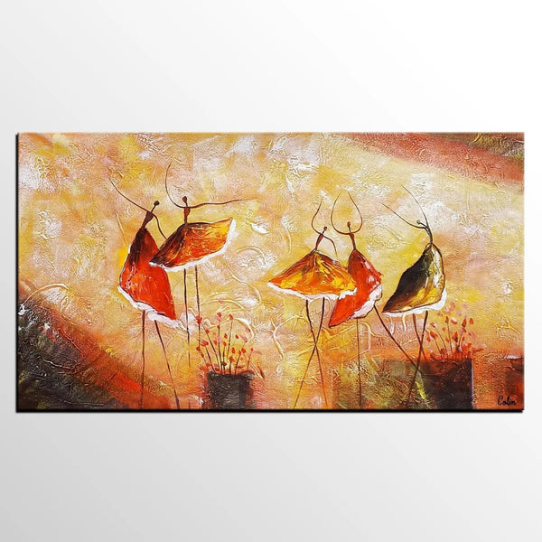 Modern Acrylic Painting, Ballet Dancer Painting, Bedroom Canvas Painting, Original Painting, Abtract Painting for Sale-artworkcanvas