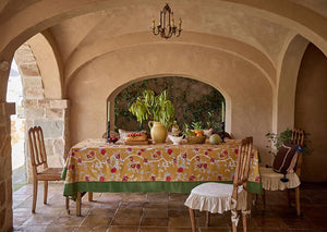 Farmhouse Table Cloth, Dining Room Flower Table Cloths, Large Square Tablecloth for Round Table, Extra Large Rectangular Table Covers for Kitchen-artworkcanvas