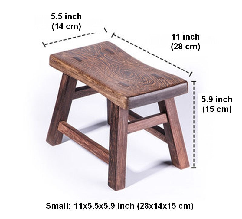 Wenge Wood Stool, Children's Wooden Stool, Shoe-changing Stool, Solid Wood low Stool, Sofa Stool, Dining Table Stool-artworkcanvas
