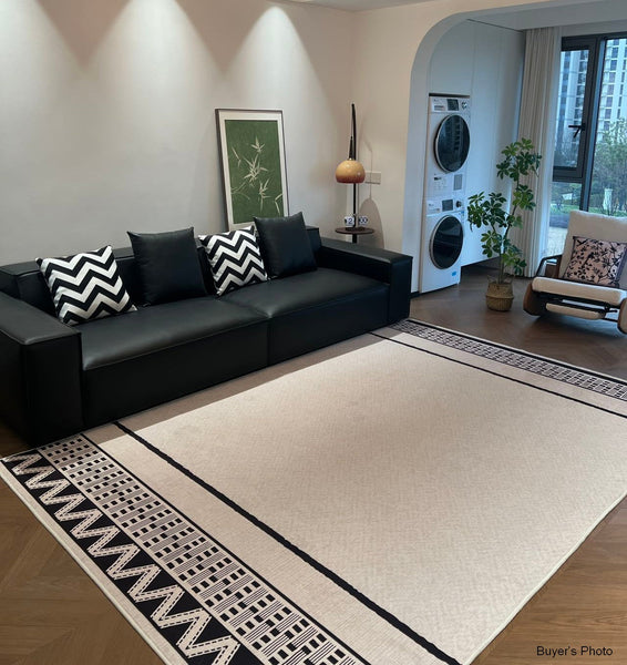 Mid Century Modern Rugs for Living Room, Abstract Contemporary Modern Rugs for Dining Room, Geometric Contemporary Rugs-artworkcanvas