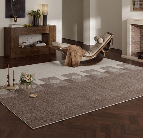 Abstract Modern Rugs for Living Room, Contemporary Modern Rugs Next to Bed, Modern Rugs under Dining Room Table, Mid Century Geometric Carpets-artworkcanvas