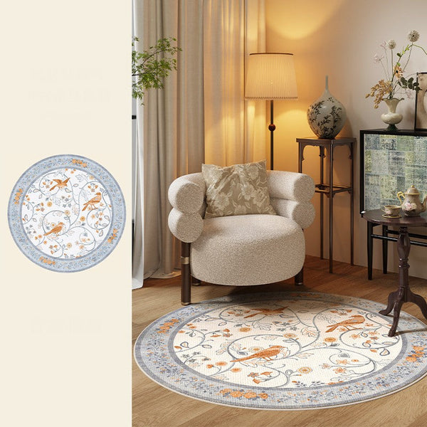 Dining Room Contemporary Round Rugs, Bedroom Modern Round Rugs, Modern Rug Ideas for Living Room, Circular Modern Rugs under Chairs-artworkcanvas