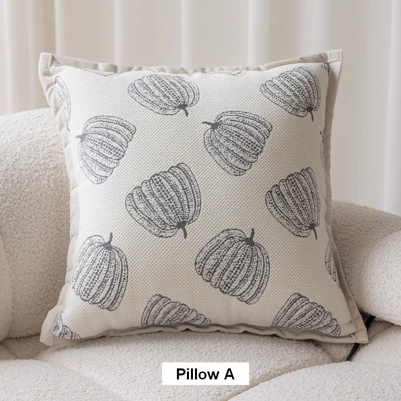 Decorative Throw Pillows for Couch, Embroider Flower Pillow Covers, Farmhouse Flower Decorative Pillows, Modern Sofa Pillows-artworkcanvas