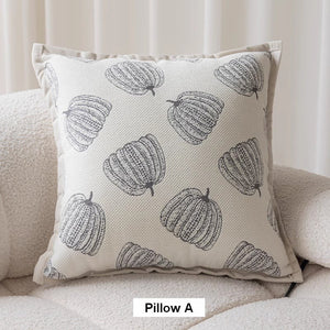 Decorative Throw Pillows for Couch, Embroider Flower Pillow Covers, Farmhouse Flower Decorative Pillows, Modern Sofa Pillows-artworkcanvas