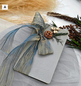 Creative Birthday Greeting Card, Unique Anniversary Greeting Card, Beautiful Valentine's Day Greeting Card, Wedding Greeting Card, Original Handmade Dried Flower Bowknot Greeting Cards-artworkcanvas