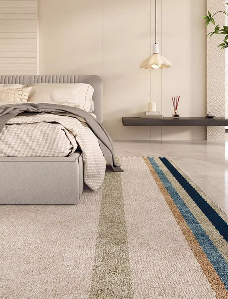 Modern Rugs under Dining Room Table, Abstract Area Rugs for Living Room, Modern Carpets for Kitchen, Geometric Contemporary Modern Rugs Next to Bed-artworkcanvas