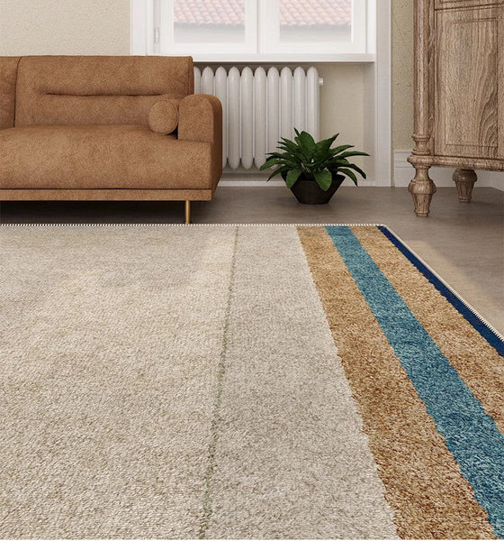 Modern Rugs under Dining Room Table, Abstract Area Rugs for Living Room, Modern Carpets for Kitchen, Geometric Contemporary Modern Rugs Next to Bed-artworkcanvas