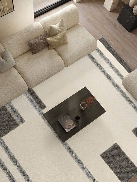 Abstract Area Rugs for Living Room, Geometric Contemporary Modern Rugs Next to Bed, Modern Carpets for Office, Modern Soft Rugs under Dining Room Table-artworkcanvas