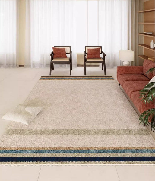 Modern Rugs under Dining Room Table, Abstract Area Rugs for Living Room, Modern Carpets for Kitchen, Geometric Contemporary Modern Rugs Next to Bed-artworkcanvas