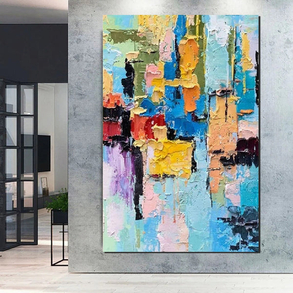 Abstract Acrylic Wall Painting, Extra Large Paintings for Living Room, Modern Abstract Art for Bedroom, Simple Painting Ideas, Hand Painted Wall Painting-artworkcanvas