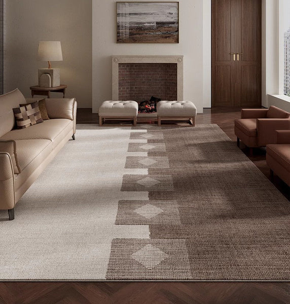 Abstract Modern Rugs for Living Room, Contemporary Modern Rugs Next to Bed, Modern Rugs under Dining Room Table, Mid Century Geometric Carpets-artworkcanvas