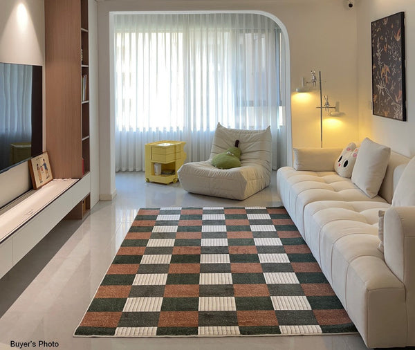 Mid Century Geometric Carpets, Modern Rugs under Dining Room Table, Abstract Modern Rugs for Living Room, Contemporary Modern Rugs Next to Bed-artworkcanvas
