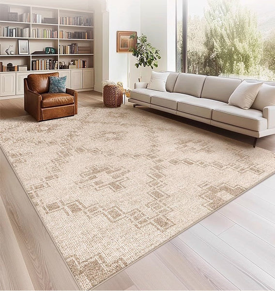 Contemporary Abstract Rugs under Dining Room Table, Modern Geometric Carpets for Bedroom, Modern Living Room Rug Placement Ideas-artworkcanvas