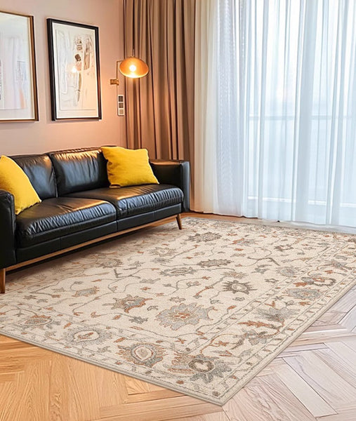 Flower Pattern Modern Rugs for Farmhouse, Bedroom Modern Rugs, Modern Rugs for Dining Room, Modern Rugs for Living Room-artworkcanvas