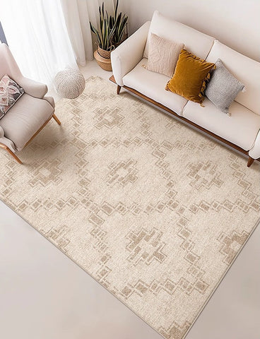 Contemporary Abstract Rugs under Dining Room Table, Modern Geometric Carpets for Bedroom, Modern Living Room Rug Placement Ideas-artworkcanvas