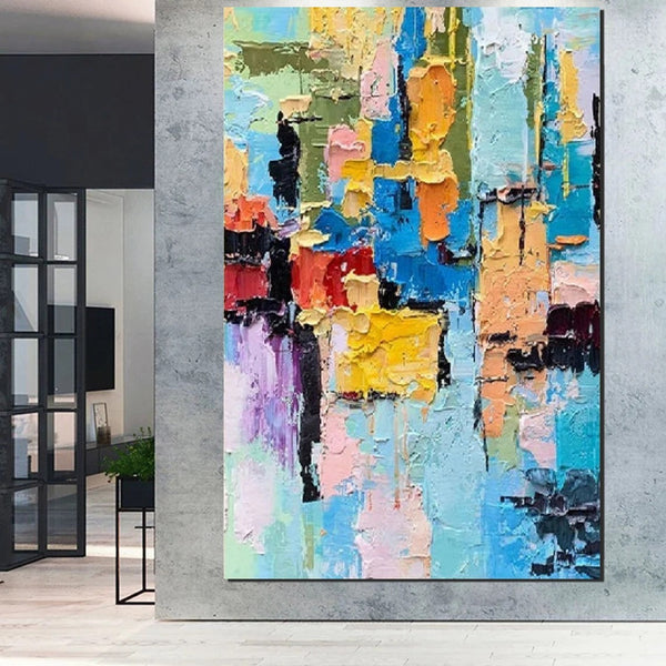 Abstract Acrylic Wall Painting, Extra Large Paintings for Living Room, Modern Abstract Art for Bedroom, Simple Painting Ideas, Hand Painted Wall Painting-artworkcanvas