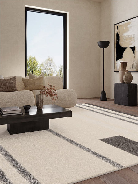 Abstract Area Rugs for Living Room, Geometric Contemporary Modern Rugs Next to Bed, Modern Carpets for Office, Modern Soft Rugs under Dining Room Table-artworkcanvas