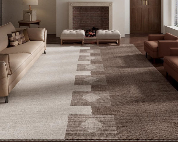 Modern Rugs under Dining Room Table, Mid Century Geometric Carpets, Abstract Modern Rugs for Living Room, Contemporary Modern Rugs Next to Bed-artworkcanvas