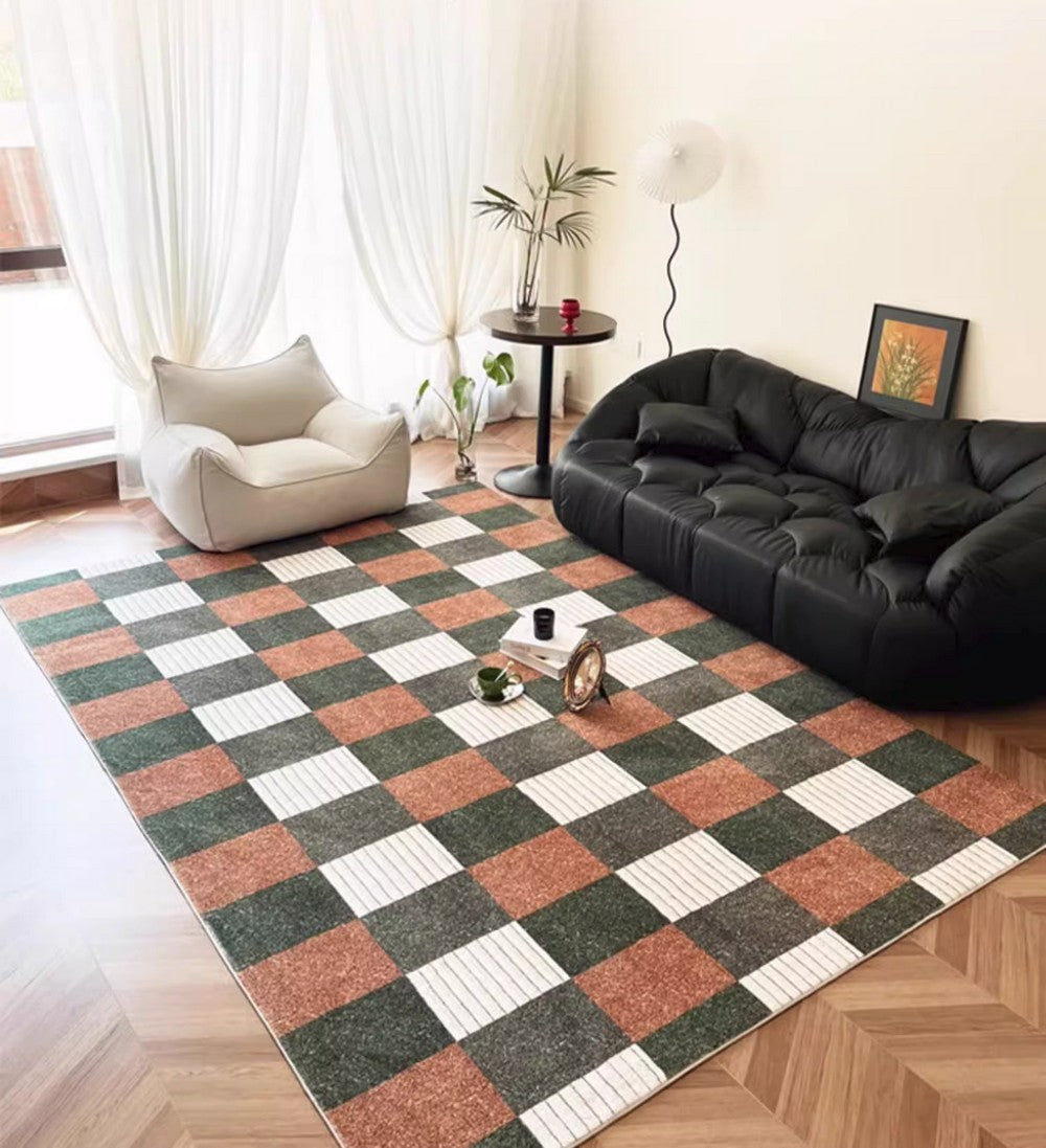 Mid Century Geometric Carpets, Modern Rugs under Dining Room Table, Abstract Modern Rugs for Living Room, Contemporary Modern Rugs Next to Bed-artworkcanvas