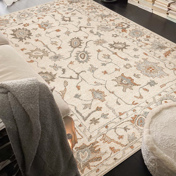 Flower Pattern Modern Rugs for Farmhouse, Bedroom Modern Rugs, Modern Rugs for Dining Room, Modern Rugs for Living Room-artworkcanvas