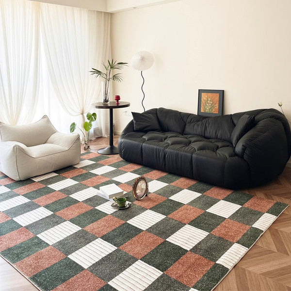 Mid Century Geometric Carpets, Modern Rugs under Dining Room Table, Abstract Modern Rugs for Living Room, Contemporary Modern Rugs Next to Bed-artworkcanvas
