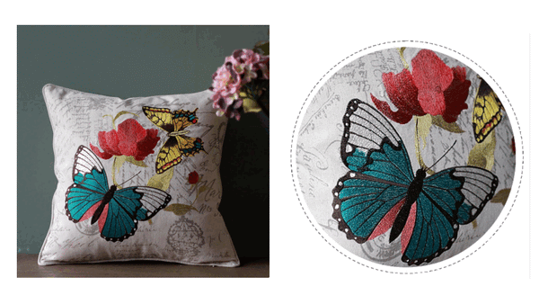 Decorative Throw Pillows, Butterfly Cotton and linen Pillow Cover, Sofa Decorative Pillows, Decorative Pillows for Couch-artworkcanvas
