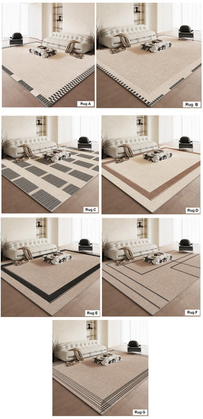 Geometric Abstract Rugs for Living Room, Contemporary Abstract Rugs for Dining Room, Bedroom Floor Rugs, Modern Rug Ideas for Living Room-artworkcanvas
