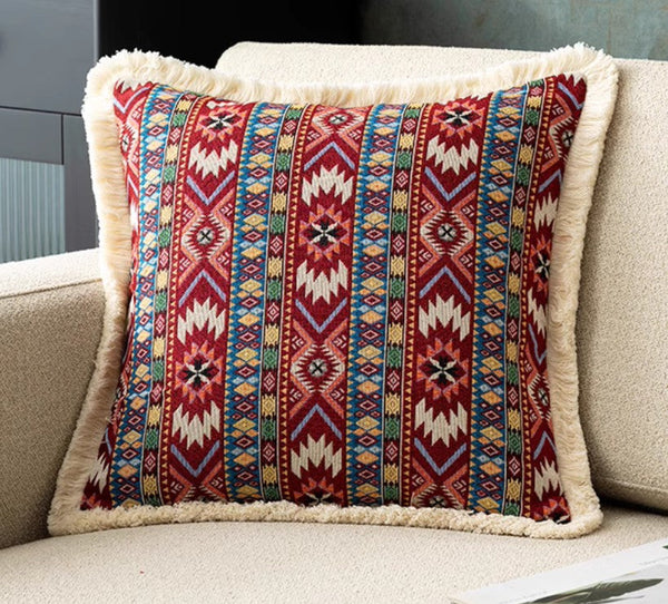 Decorative Throw Pillows for Bedroom, Bohemian Decorative Sofa Pillows for Living Room, Extra Large Modern Geometric Pillows, Oriental Throw Pillow for Couch-artworkcanvas