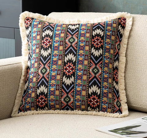 Extra Large Modern Geometric Pillows, Decorative Throw Pillows for Bedroom, Bohemian Decorative Sofa Pillows for Living Room, Oriental Throw Pillow for Couch-artworkcanvas