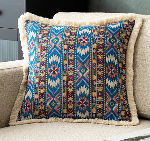 Large Bohemian Decorative Sofa Pillows for Living Room, Modern Geometric Pillows, Decorative Throw Pillows for Bedroom, Oriental Throw Pillow for Couch-artworkcanvas