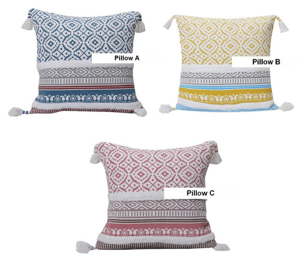 Geometric Modern Sofa Pillows for Bedroom, Square Pillows for Couch, Modern Decorative Pillow for Interior Design, Contemporary Decorative Pillow Covers-artworkcanvas