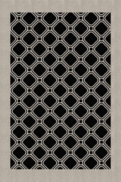 Elegant Modern Area Rugs under Sofa, Dining Room Floor Rugs, Mid Century Black Rugs for Living Room, Abstract Contemporary Rugs for Bedroom, Modern Carpets for Office-artworkcanvas