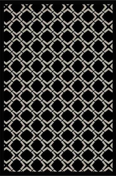 Abstract Contemporary Rugs for Bedroom, Modern Area Rugs under Sofa, Modern Black Rugs for Living Room, Dining Room Floor Rugs, Modern Carpets for Office-artworkcanvas