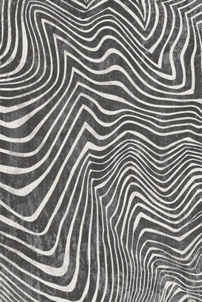 Abstract Contemporary Rugs for Bedroom, Black Stripe Area Rugs under Sofa, Mid Century Area Rugs for Living Room, Modern Carpets for Office, Dining Room Floor Rugs-artworkcanvas