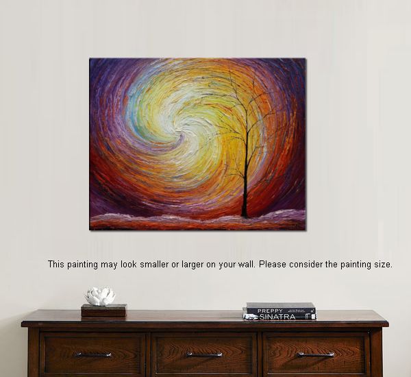 Landscape Painting, Custom Large Heavy Texture Painting, Modern Artwork, Canvas Painting, Modern Art, Oil Painting, Tree Painting 205