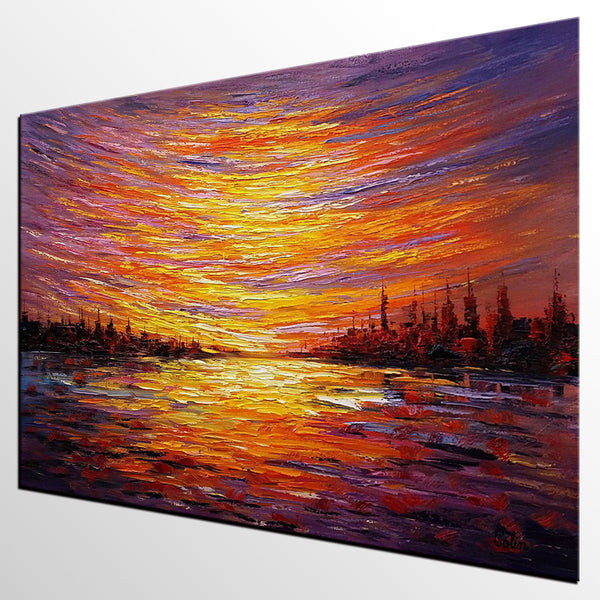 Landscape Painting, Large Wall Art, Canvas Art, Abstract Art, Original Artwork, Custom Canvas Painting, Modern Art, Oil Painting 220
