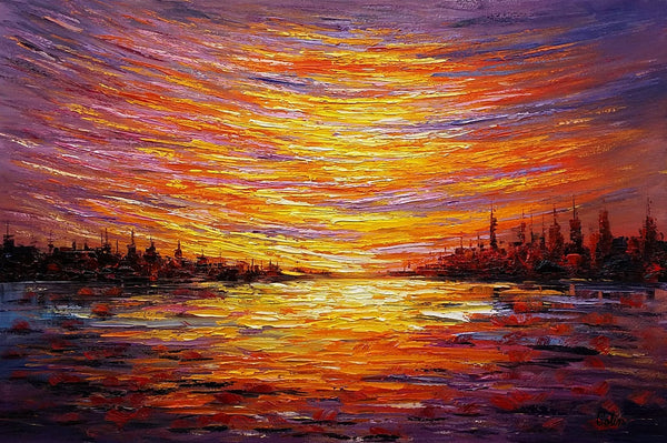 Landscape Painting, Large Wall Art, Canvas Art, Abstract Art, Original Artwork, Custom Canvas Painting, Modern Art, Oil Painting 220