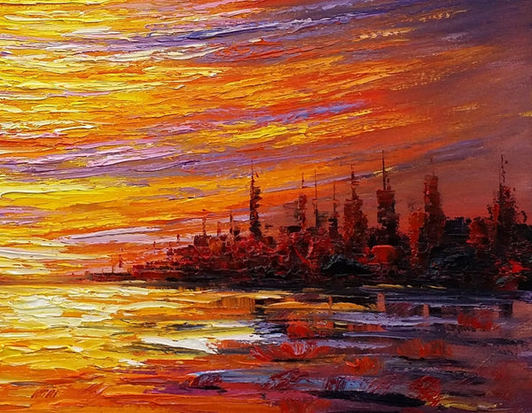 Landscape Painting, Large Wall Art, Canvas Art, Abstract Art, Original Artwork, Custom Canvas Painting, Modern Art, Oil Painting 220