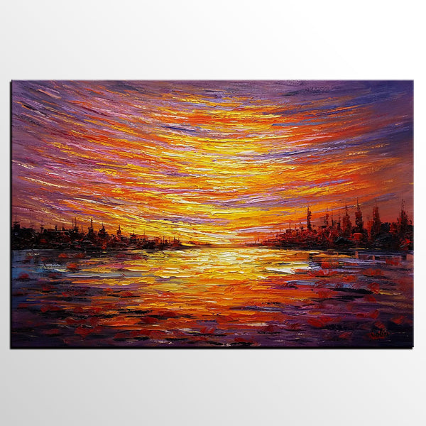 Landscape Painting, Large Wall Art, Canvas Art, Abstract Art, Original Artwork, Custom Canvas Painting, Modern Art, Oil Painting 220