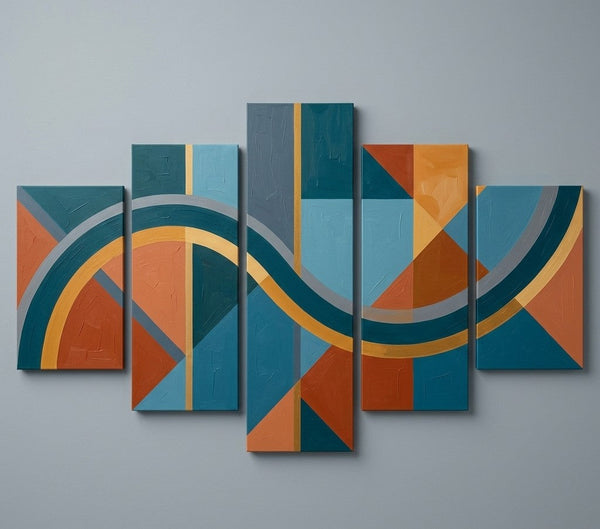 Oversized Modern Wall Art Paintings, Original Abstract Paintings, Geometric Canvas Art-artworkcanvas