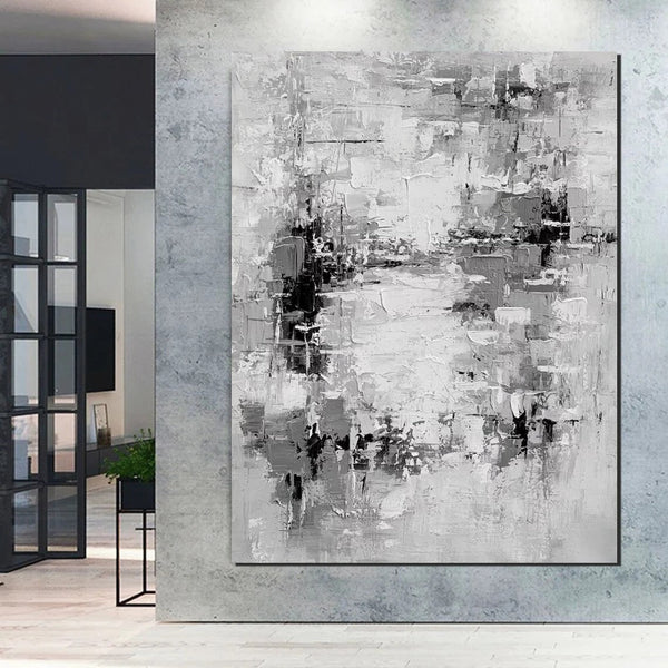 Acrylic Paintings on Canvas, Palette Knife Paintings, Large Paintings Behind Sofa, Abstract Painting for Living Room, Bedroom Modern Wall Art Paintings