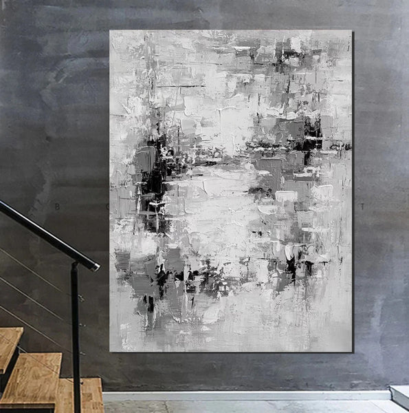 Acrylic Paintings on Canvas, Palette Knife Paintings, Large Paintings Behind Sofa, Abstract Painting for Living Room, Bedroom Modern Wall Art Paintings
